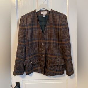 Vintage Plaid Women's Blazer